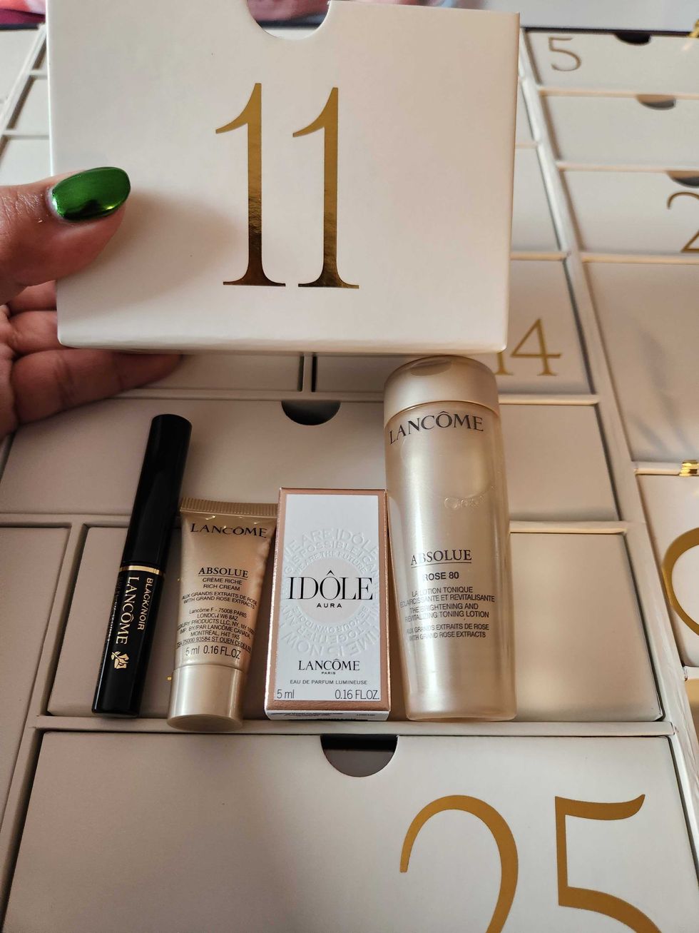 Lanc\u00f4me Absolue Rich Cream, Lanc\u00f4me Idole Aura Eau De Parfum, Lanc\u00f4me Definicils Mascara and Lanc\u00f4me Absolue Rose.