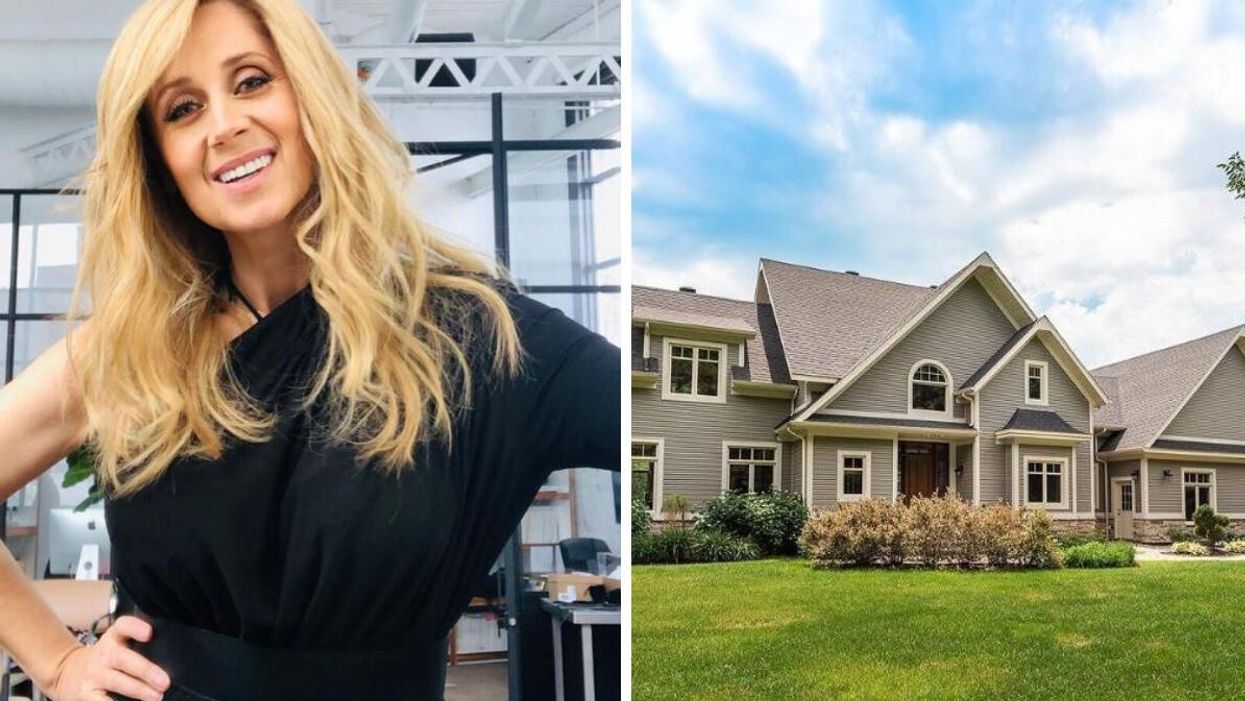 Lara Fabian. Droite : Maison de Lara Fabian.