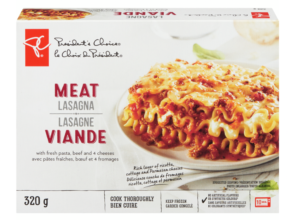 Lasagne surgel\u00e9e.