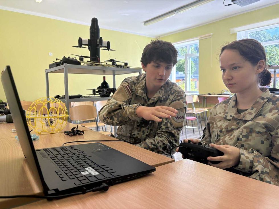 Latvian citizens are training with drones