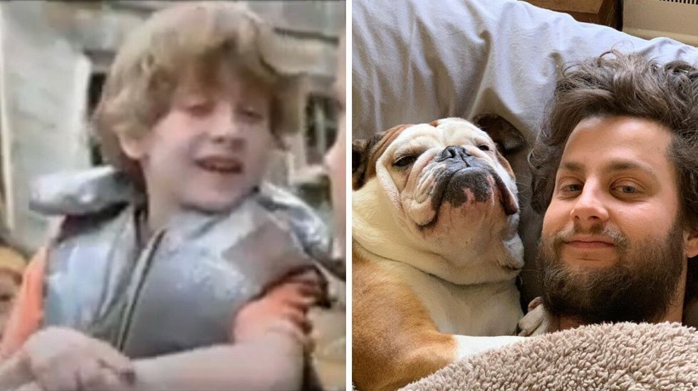 Laurent-Christophe De Ruelle dans La forteresse suspendue. Droite : Laurent-Christophe De Ruelle.