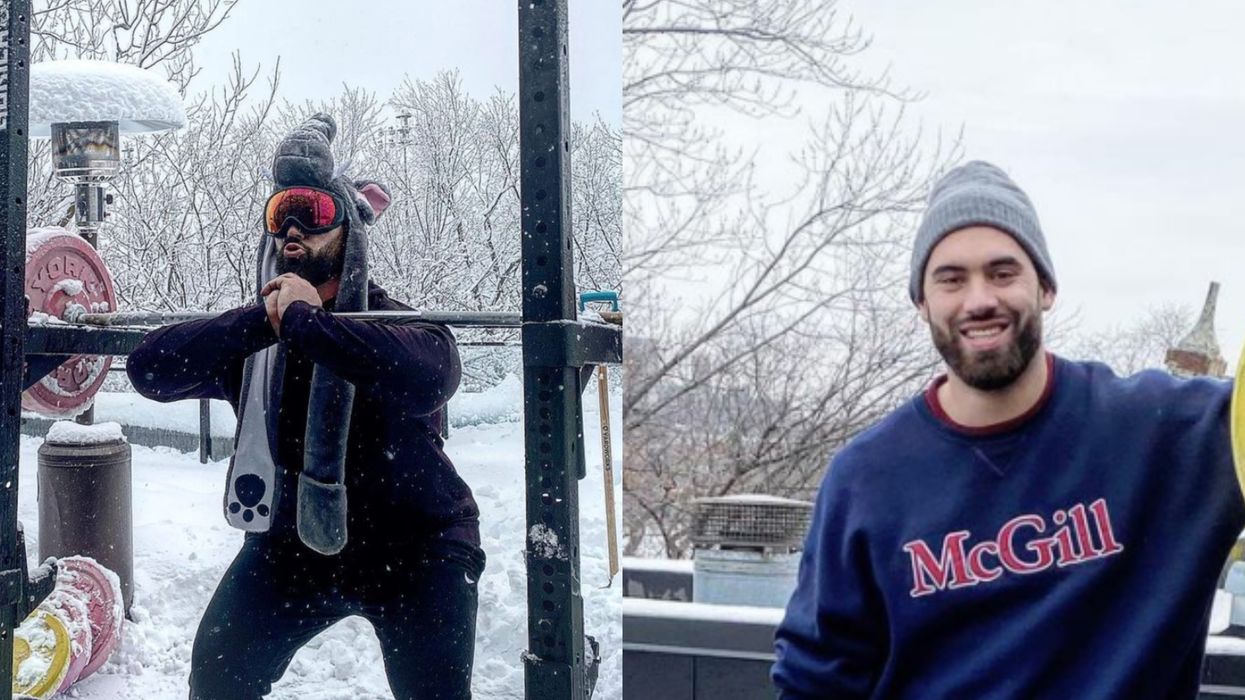 Laurent Duvernay-Tardif s'entraîne dehors malgré la tempête de neige