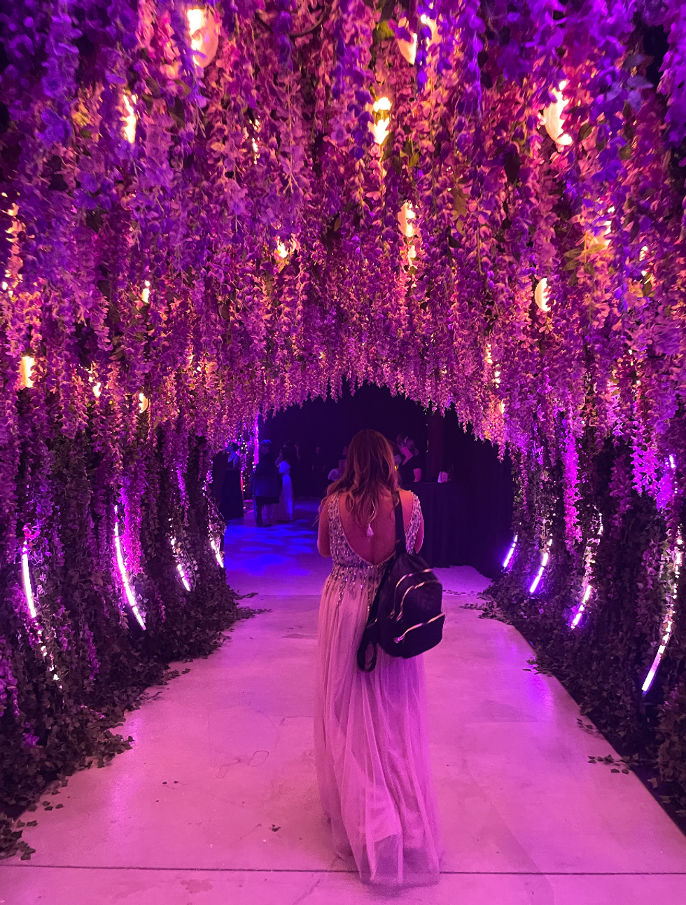 Lavender hallway.