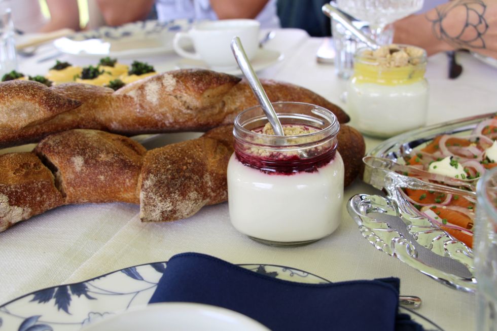 Lavender panna cotta.