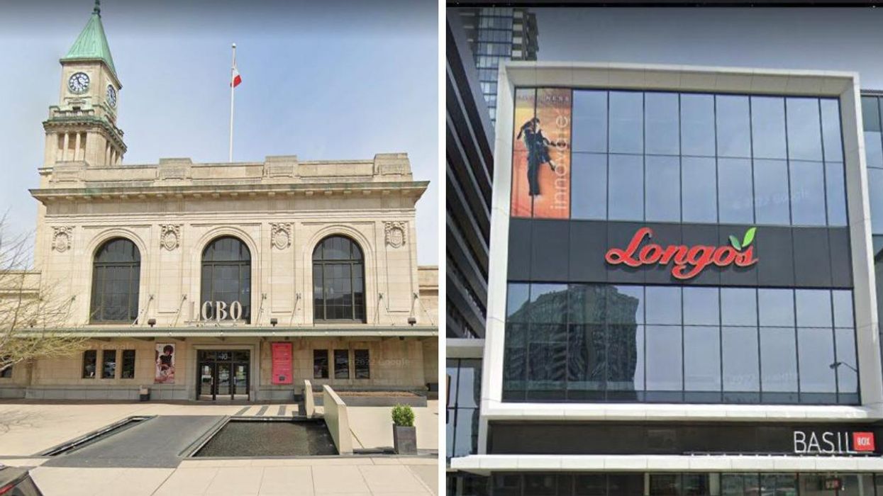 LCBO. Right: Longos