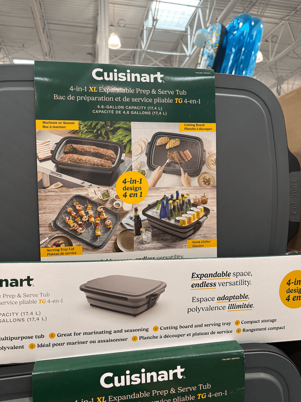 Le bac de pr\u00e9paration et de service pliable 4-en-1 de Cuisinart au Costco.