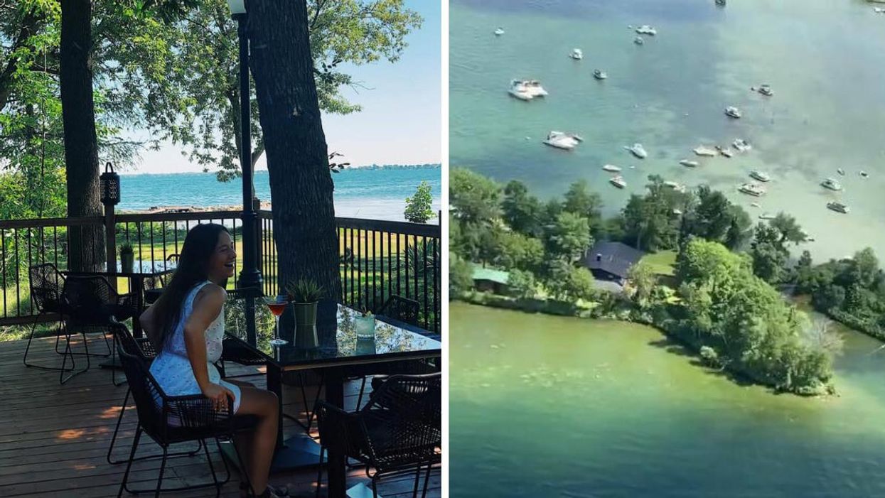 Le bar Raymond sur une île près de Montréal.