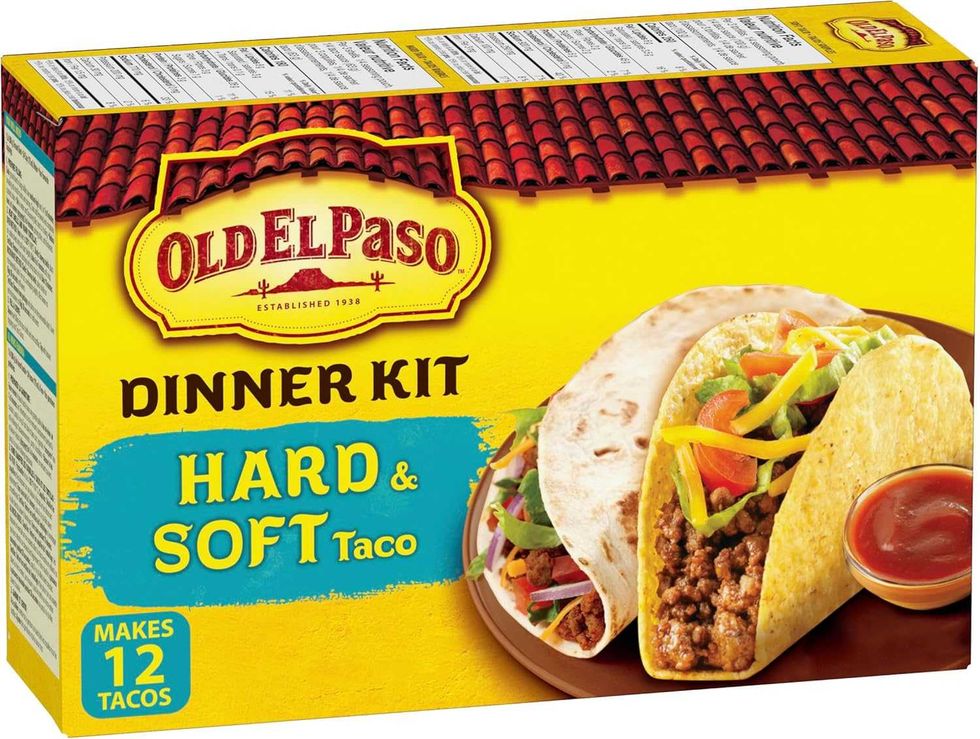 Le boite de diner  rigides & souples Old El Paso sur le site d'Amazon.