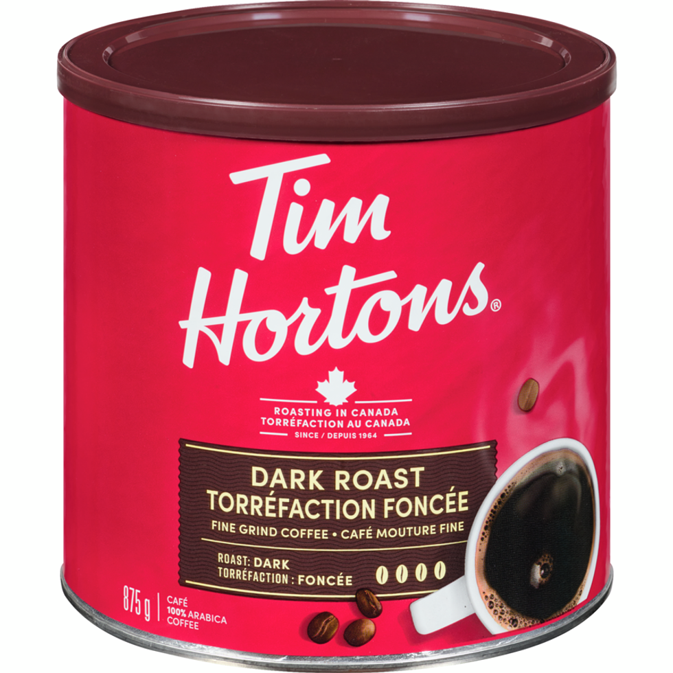 Le caf\u00e9 de mouture fine torr\u00e9faction moyenne M\u00e9lange Original du Tim Hortons sur le site du Maxi.