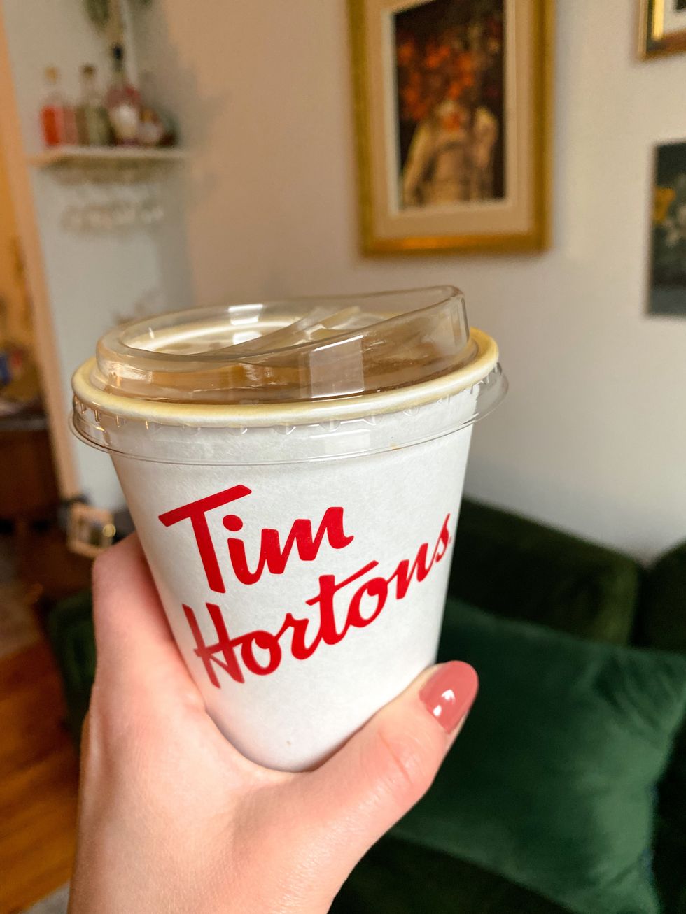 Le caf\u00e9 infus\u00e9 au caramel anglais.