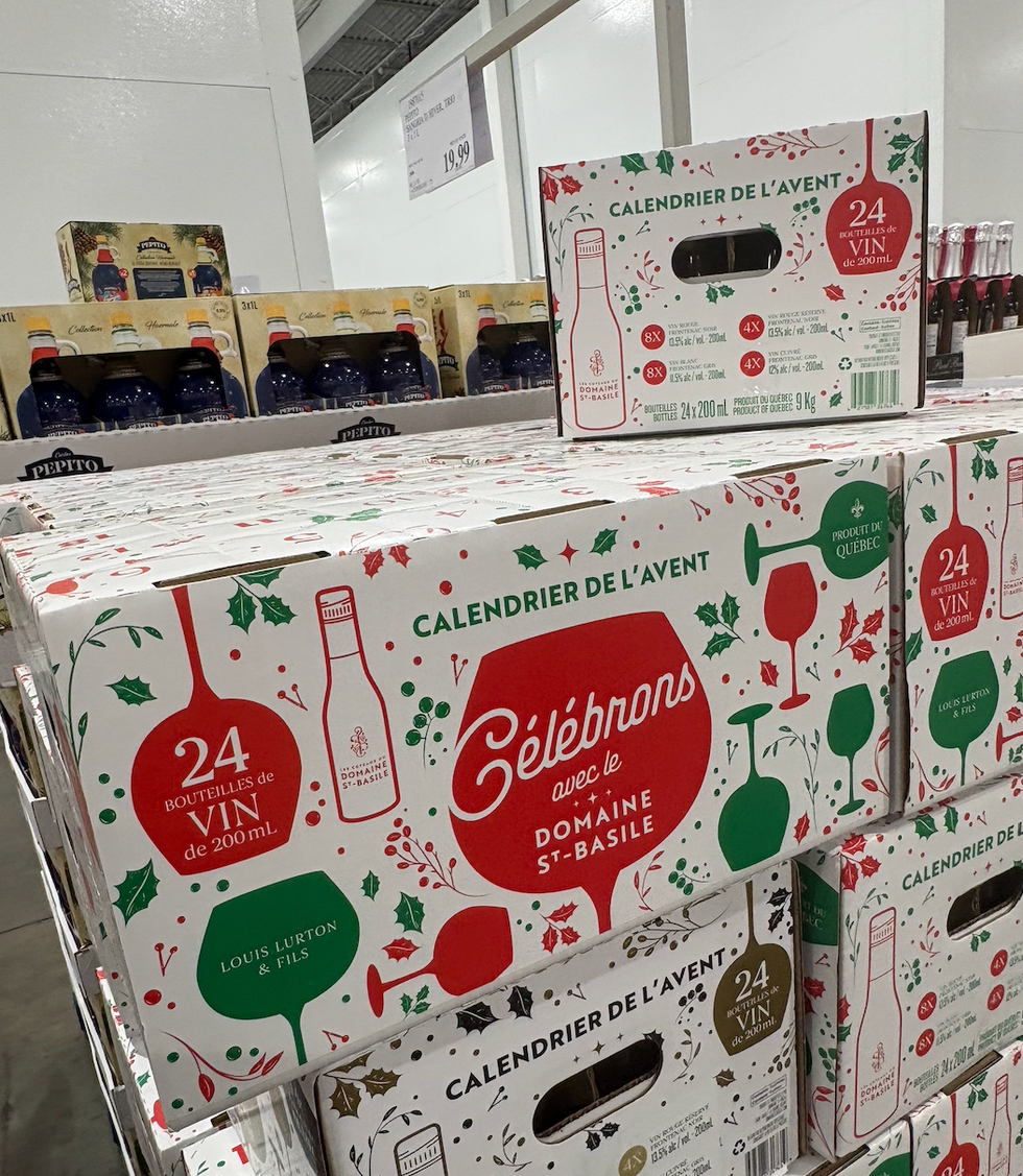 Le calendrier de l'avent C\u00e9l\u00e9brons avec le Domaine St-Basile au Costco.