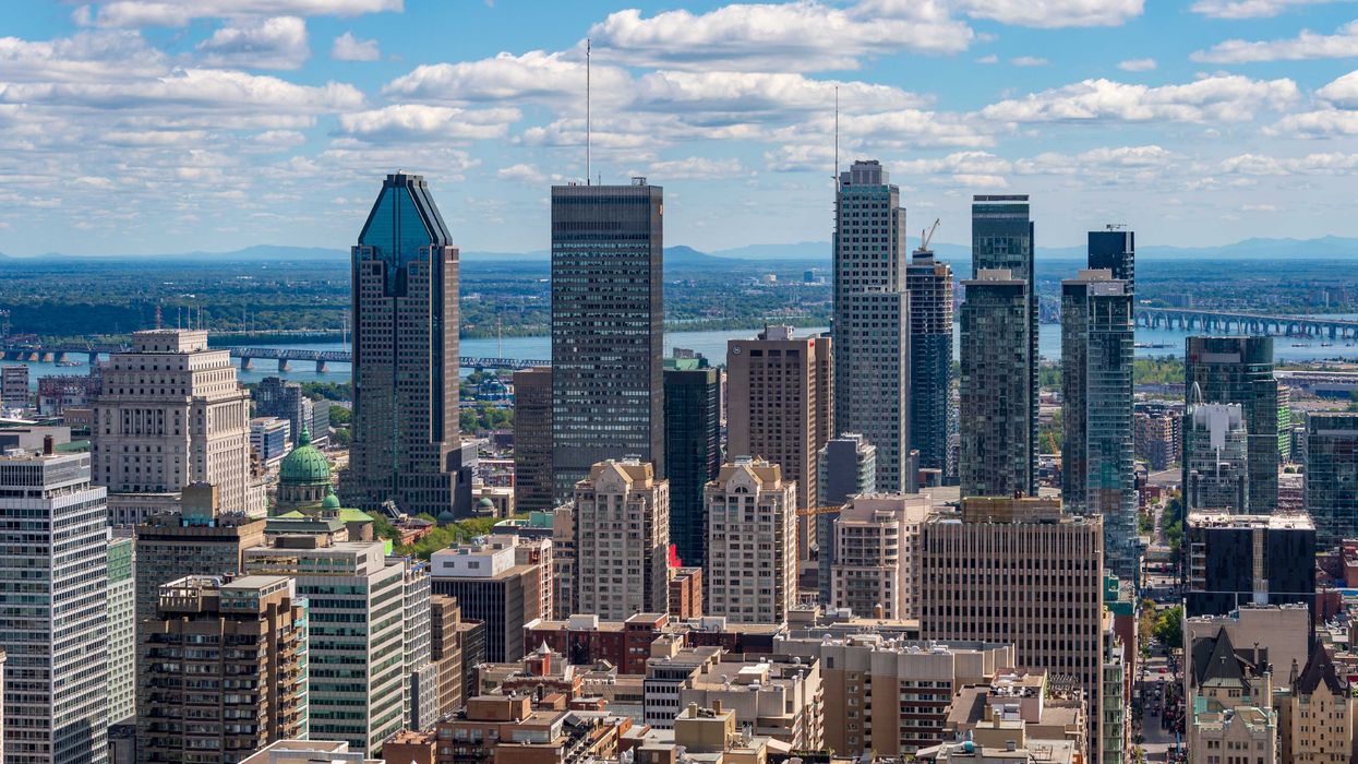 Le centre-ville de Montréal.