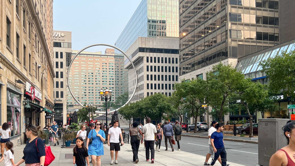 Le centre-ville de Montréal.