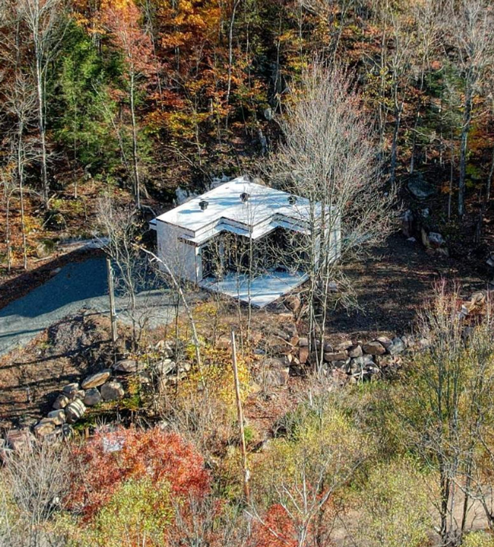 Le chalet vu de haut.