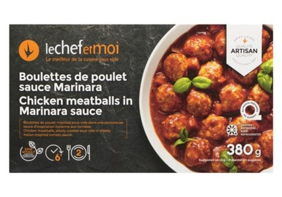 Le Chef et Moi Chicken Meatballs in Marinara Sauce, 380 g.