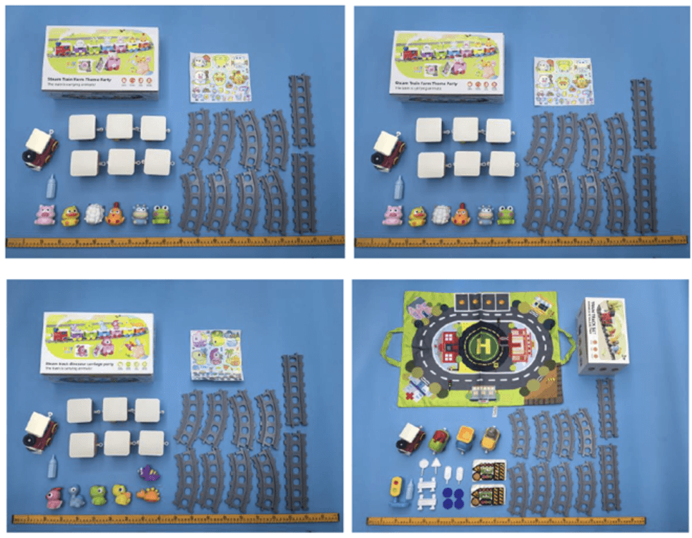 Le circuit de train \u00e9lectrique pour tout-petits vendu sur Amazon.ca.