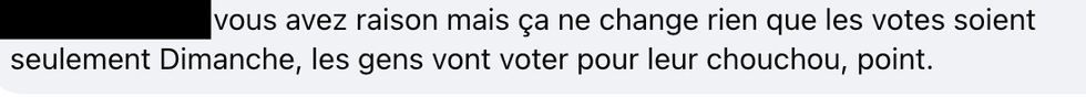 Le commentaire d'une personne au sujet du syst\u00e8me de votes \u00e0 Star Acad\u00e9mie.