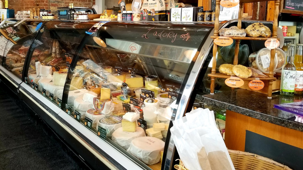Le comptoir de la Fromagerie des Grondines.