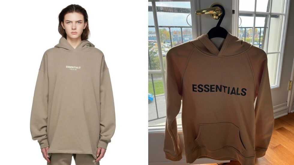 Le coton ouat\u00e9 Essentials. Droite : Coton ouat\u00e9 Amazon.