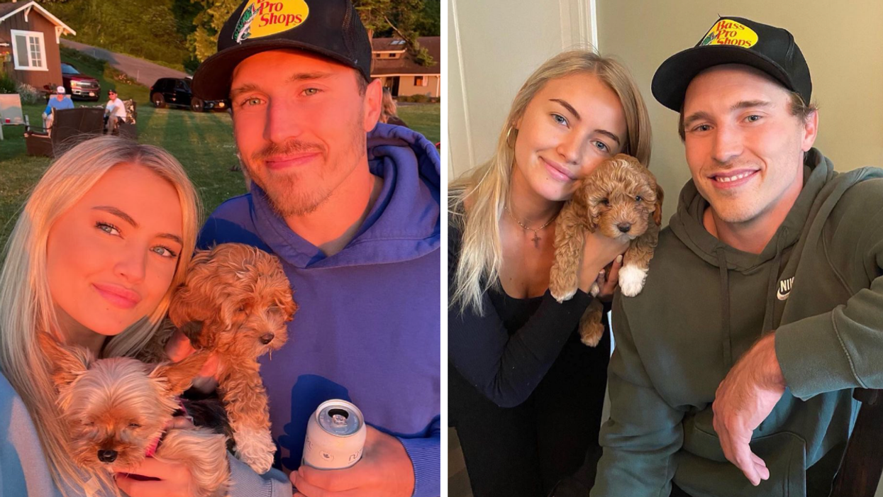 Le couple Brendan Gallagher et Emmanuelle Fortin.