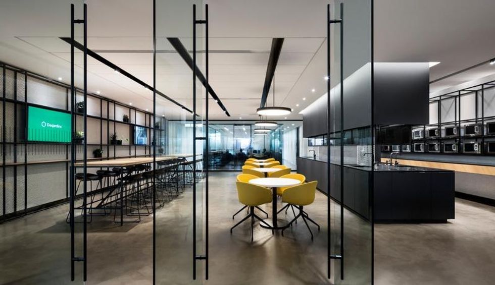 Le "culinary lounge" des bureaux Desjardins.
