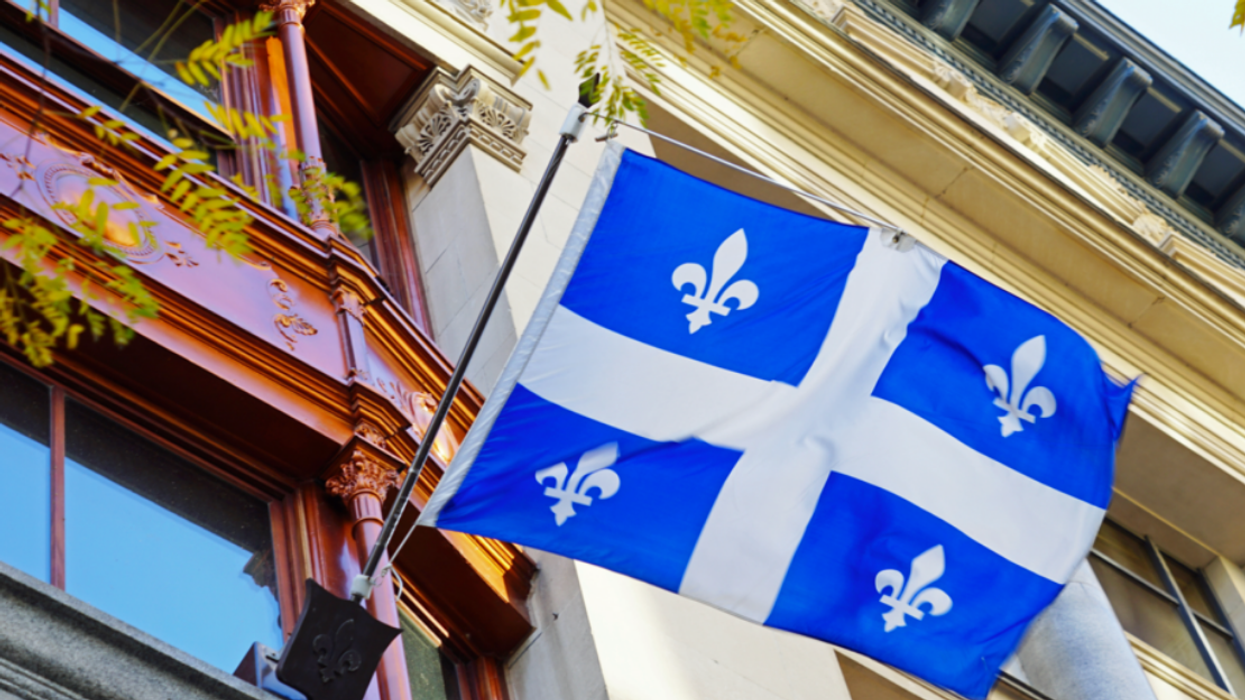 Le drapeau du Québec.