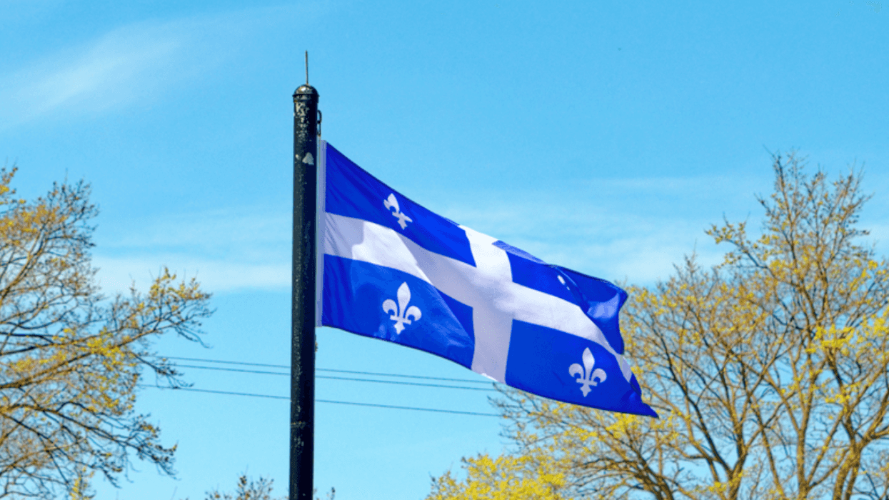 Le drapeau du Québec.
