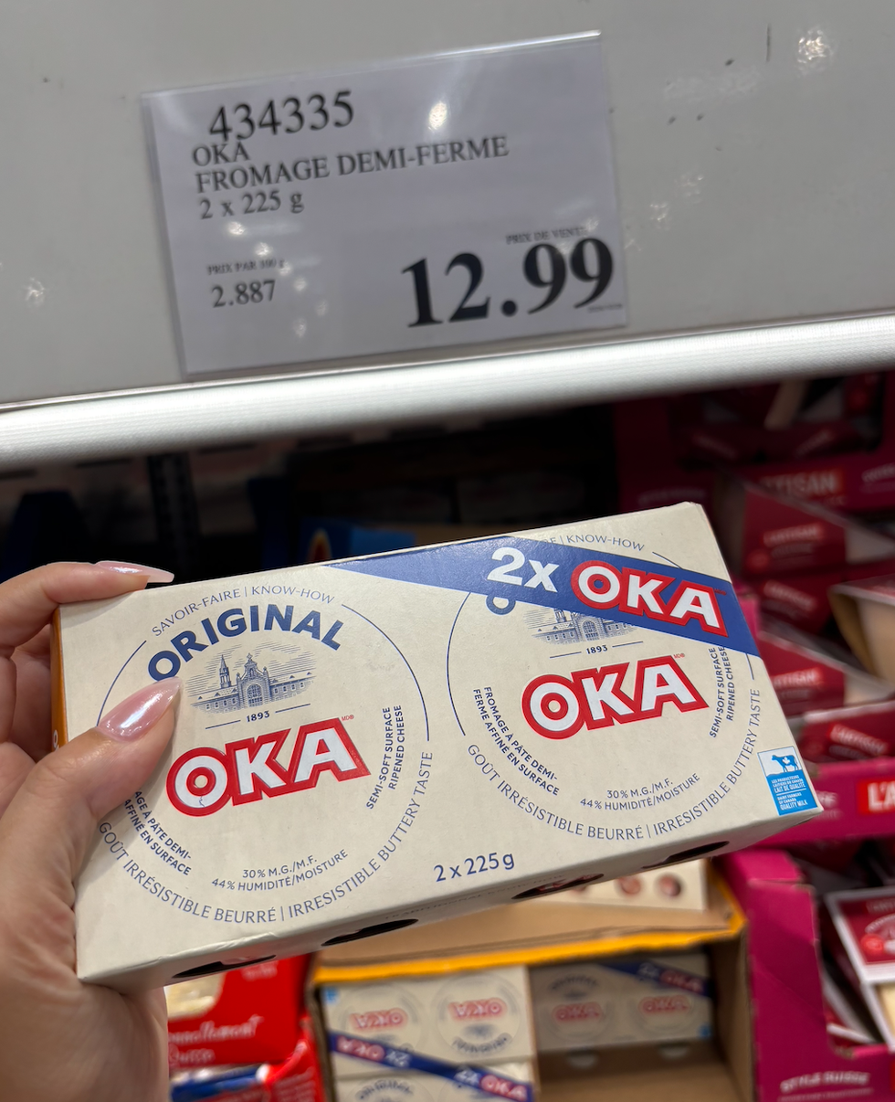 Le fromage Oka \u00e0 vendre au Costco.