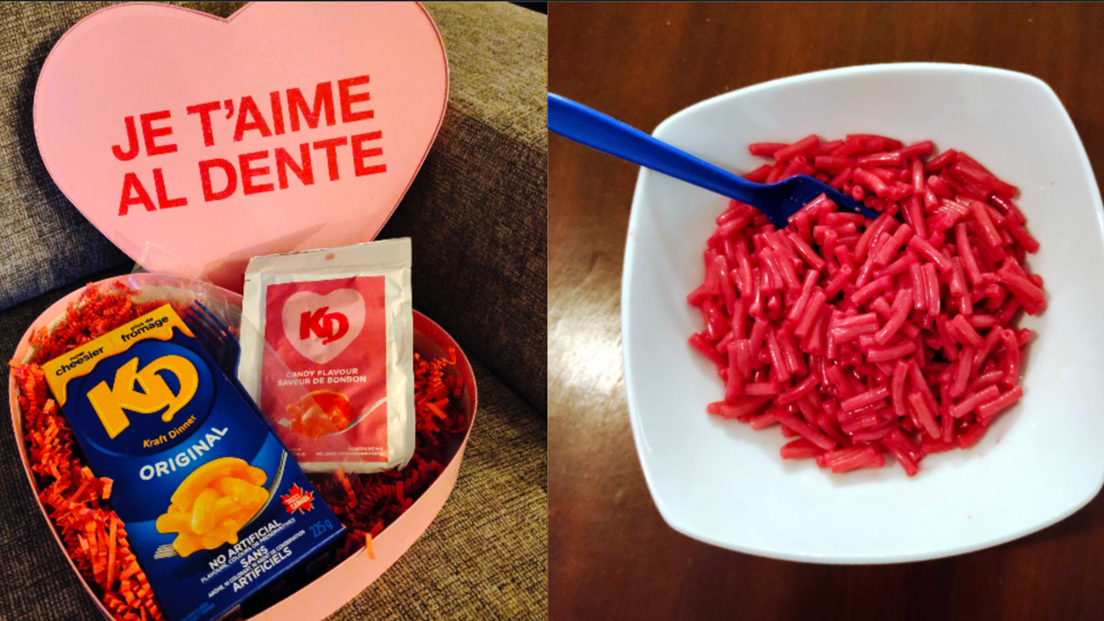 Le Kraft Dinner rose de la Saint-Valentin est sorti et il est réellement sucré
