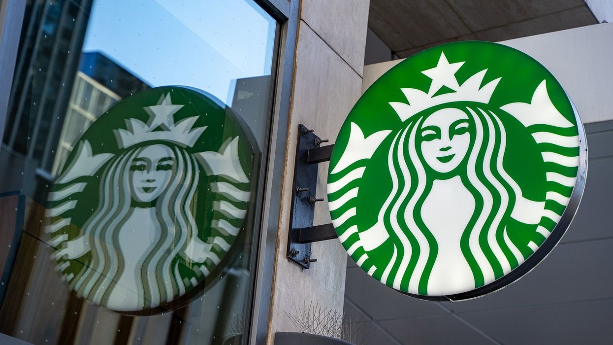Le logo vert du Starbucks.