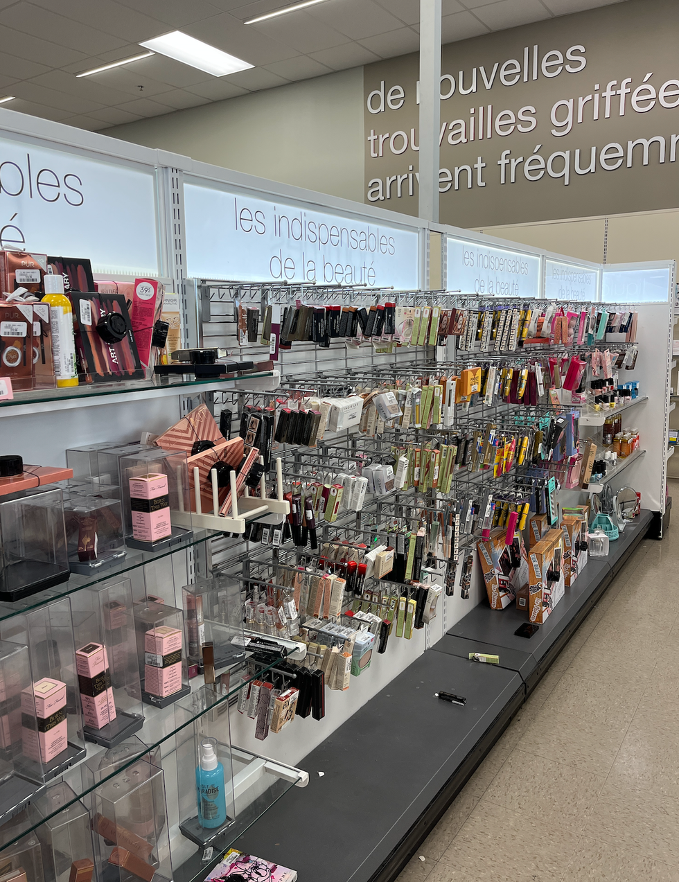 Le maquillage au Winners.