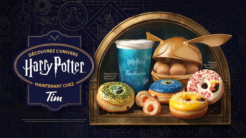 Le menu Tim Hortons X Harry Potter.