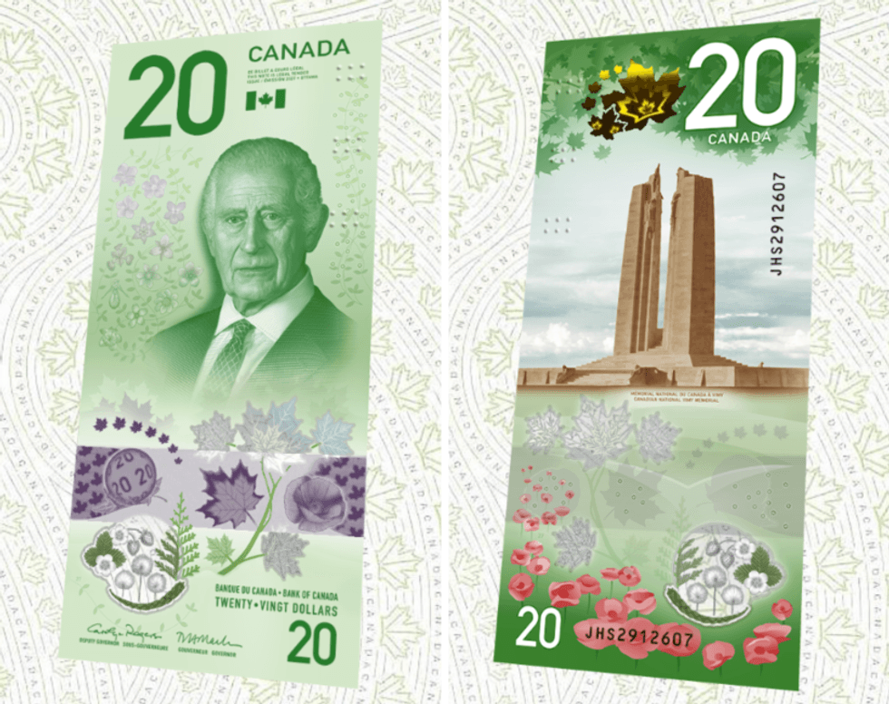 Le nouveau billet de 20\u00a0$.