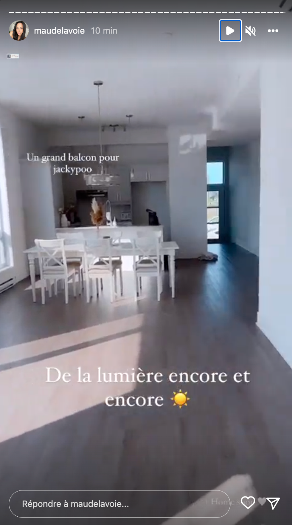 Le nouveau condo de Maude Lavoie.