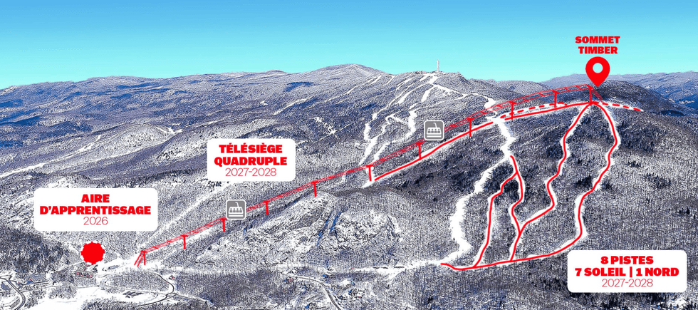 Le nouveau sommet Timber \u00e0 Tremblant. 