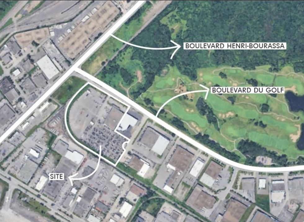 Le plan de localisation pour le premier CANAC \u00e0 Montr\u00e9al.