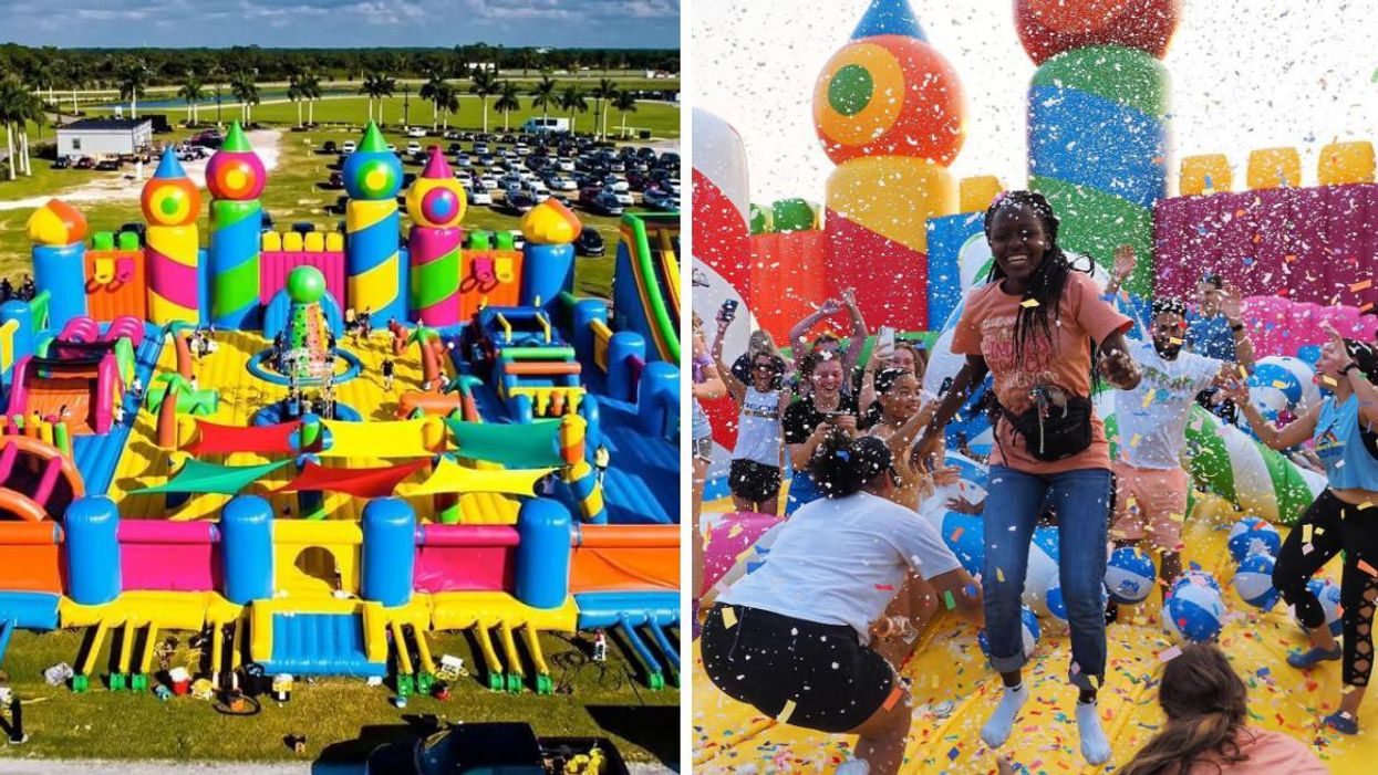 Le plus gros parc de jeux gonflables en tournée.