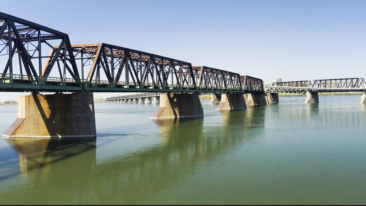 Le pont Victoria à Montréal.