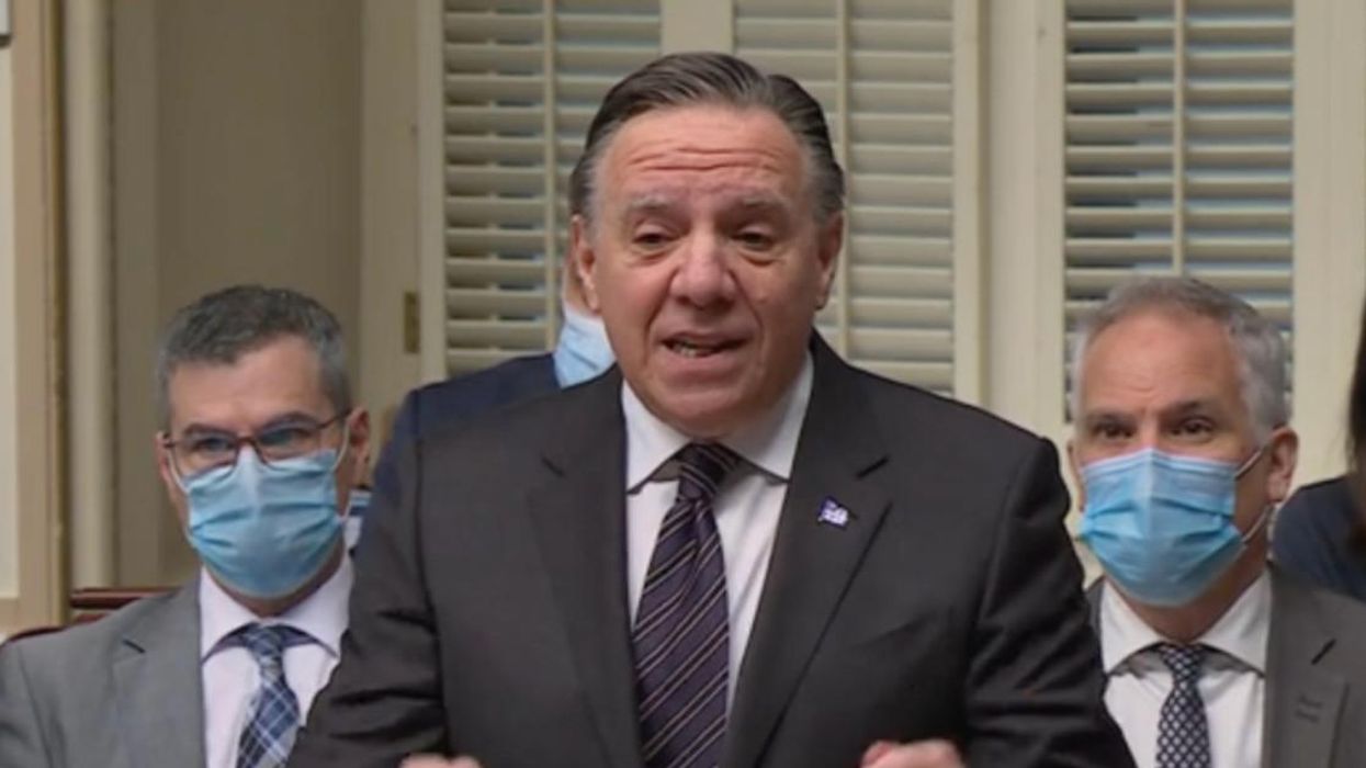 Le premier ministre du Québec, François Legault, au Salon bleu.
