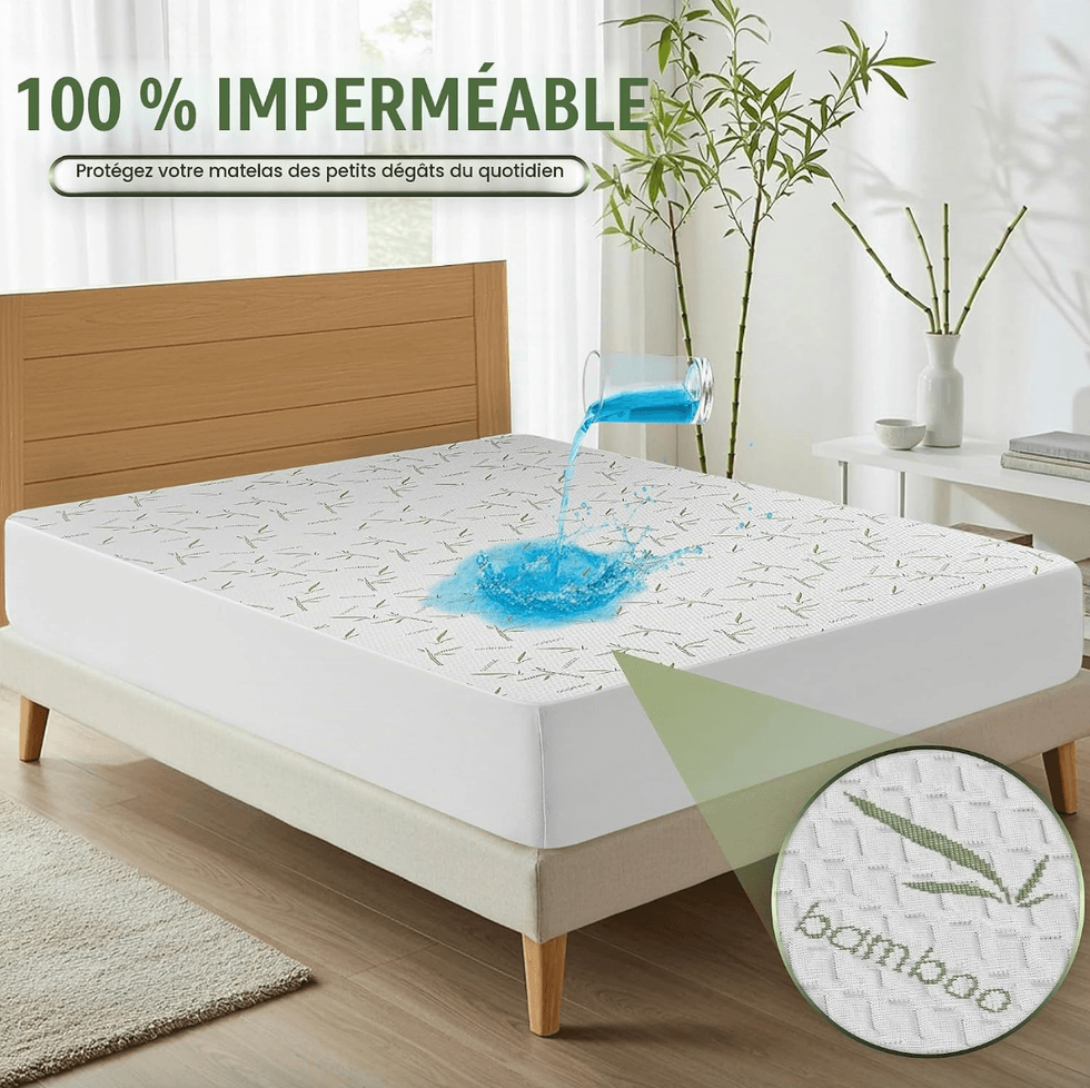 Le prot\u00e8ge-matelas imperm\u00e9able de Utopia Bedding vendu sur Amazon Canada.