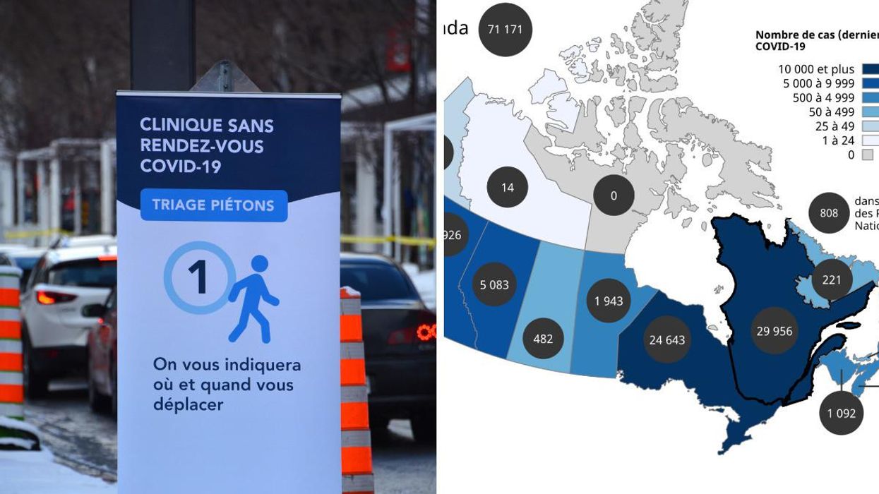 Le Québec a le pire bilan de cas de COVID-19 dans les 7 derniers jours au Canada