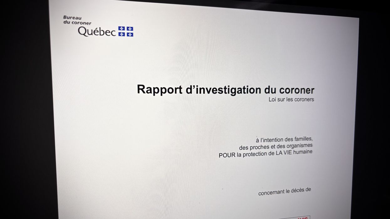 Le rapport du coroner.