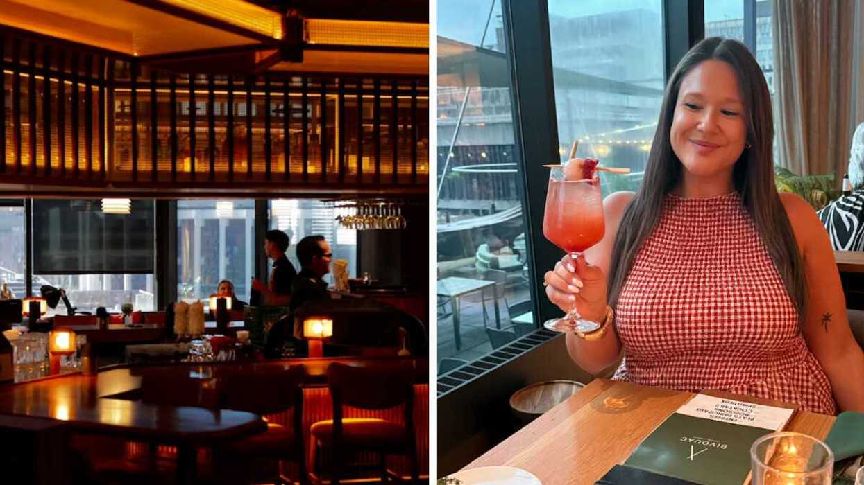 Le restaurant Bivouac dans le Quartier des Spectacles. Droite : Izabelle Bee au restaurant le Bivouac.