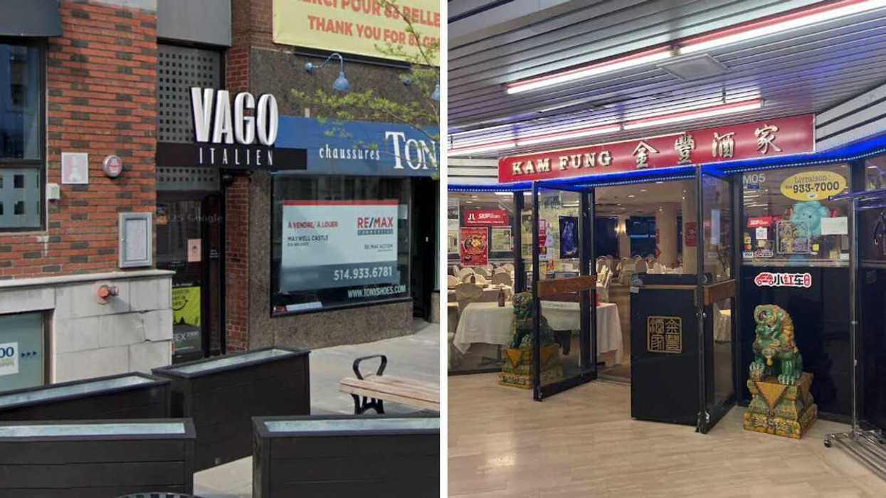 Le restaurant italien Vago. Droite : Le restaurant Kim Fung.