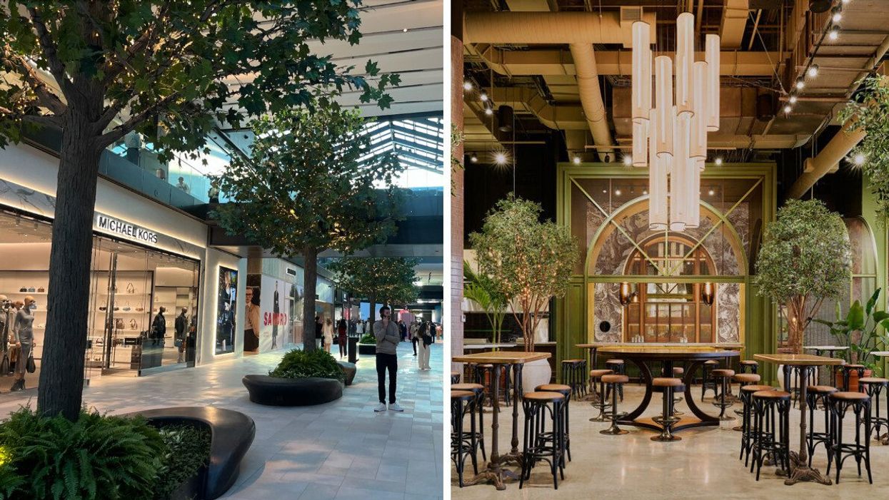 Le Royalmount. Droite : Le hall alimentaire Fou Fou.