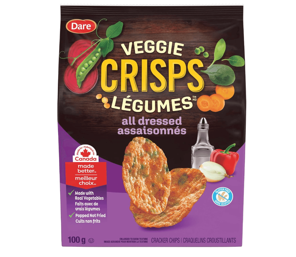 Le sac de Crisps L\u00e9gumes de Dare sur le site d'Amazon Canada.