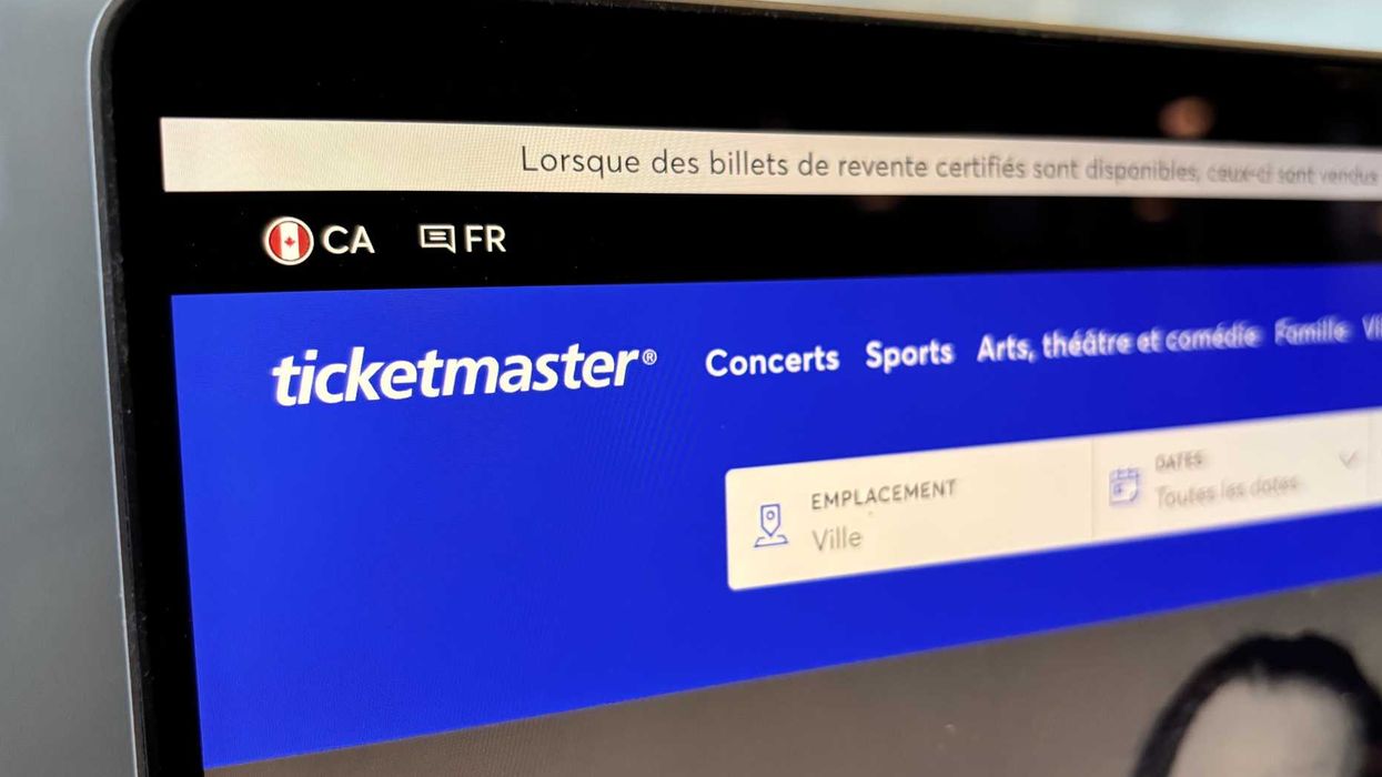 Le site Web de Ticketmaster