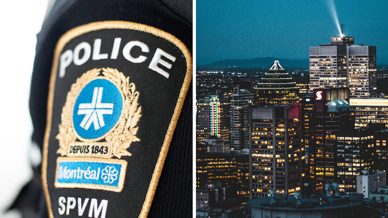Le SPVM. Droite : Montréal.