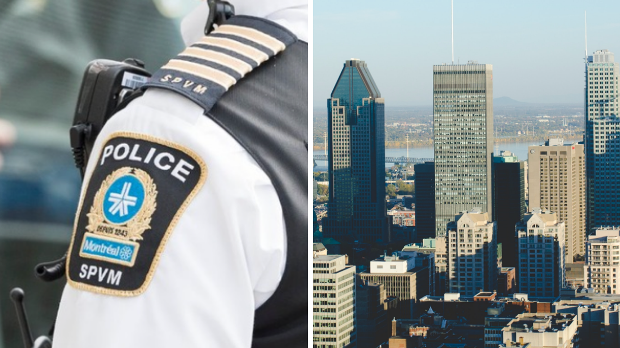 Le SPVM. Droite : Montréal.