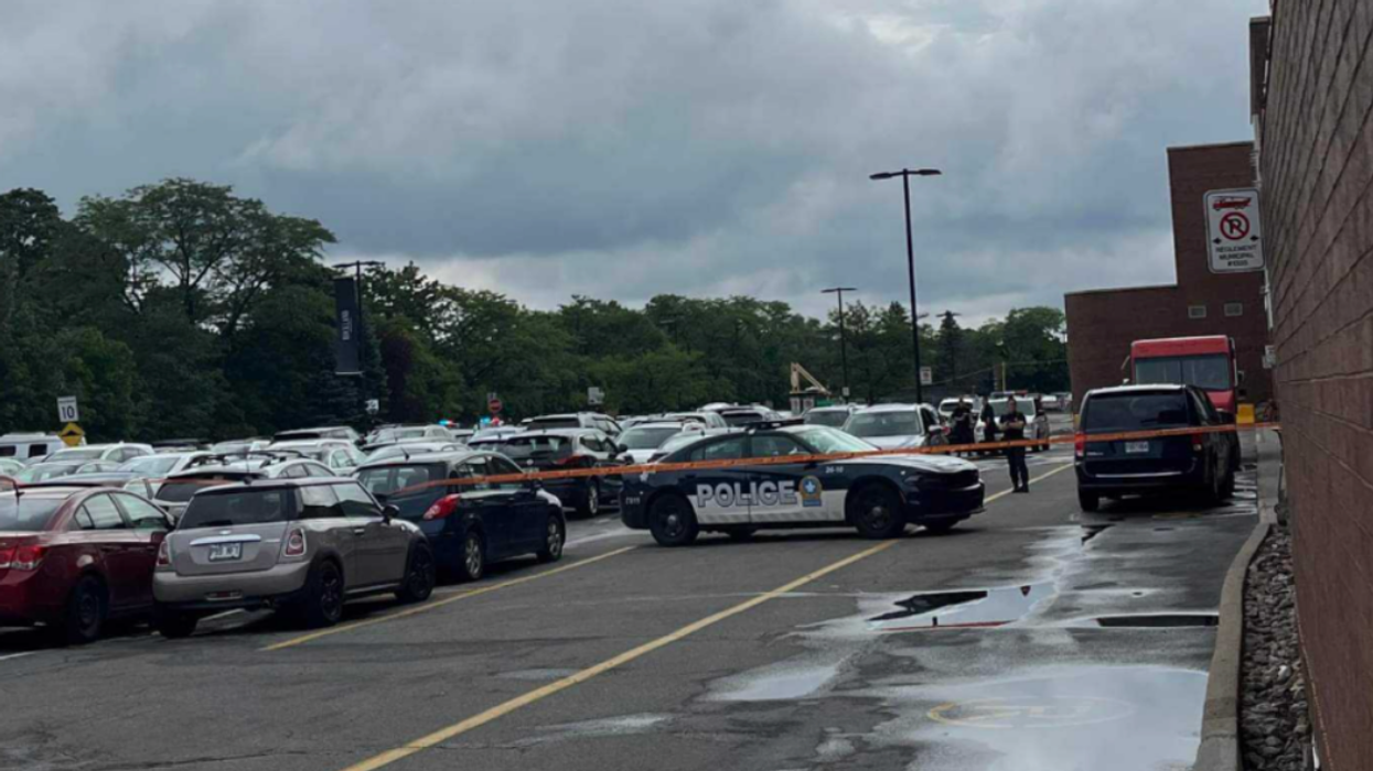 Le stationnement du centre commercial Rockland.